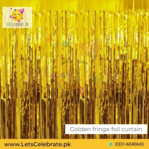 Golden fringe curtain for birthday wedding celebrations